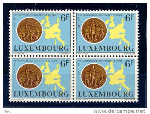 Idée Européenne-Luxembourg Y&T 906 Bloc De 4 - Unused Stamps