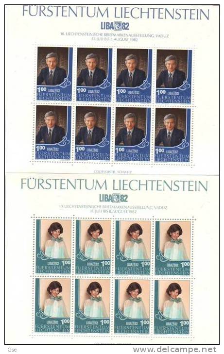 LIECHTENSTEIN 1982 - Yvert  738/9** - Liba 82 - Blokken