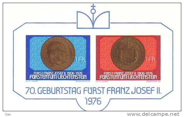 LIECHTENSTEIN 1976 - BF 13** -  - Franz Josef II - Blocks & Sheetlets & Panes