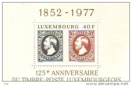 LUSSEMBURGO  1977 - Yvert BF 10** -  125° Anniversaire Du Timbre - Blocks & Sheetlets & Panes