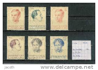 Luxemburg 1939 - Yv. 324/29 Postfris Met Plakker/neuf Avec Charnière/MH - Ongebruikt