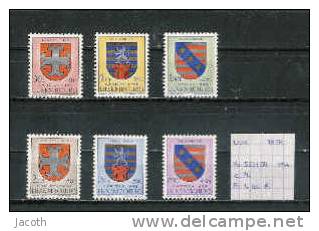 Luxemburg 1958 - Yv. 553/58 Postfris Met Plakker/neuf Avec Charnière/MH - Neufs