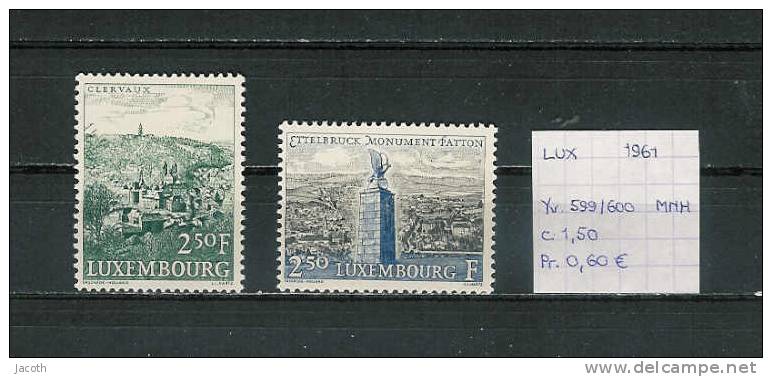 Luxemburg 1961 - Yv. 599/600 Postfris/neuf/MNH - Nuevos