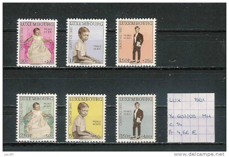 Luxemburg 1961 - Yv. 603/08 Postfris Met Plakker/neuf Avec Charnière/MH - Unused Stamps