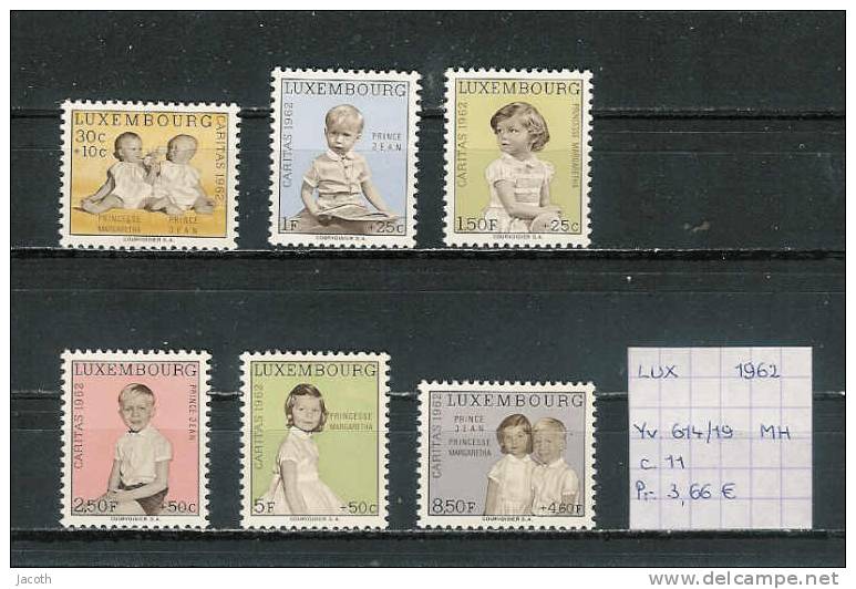 Luxemburg 1962 - Yv. 614/19 Postfris Met Plakker/neuf Avec Charnière/MH - Ungebraucht