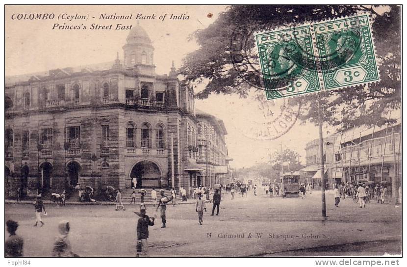 SRI LANKA-COLOMBO-NATIONAL BANK OF INDIA-PRINCES'S STREET EAST - Sri Lanka (Ceylon)