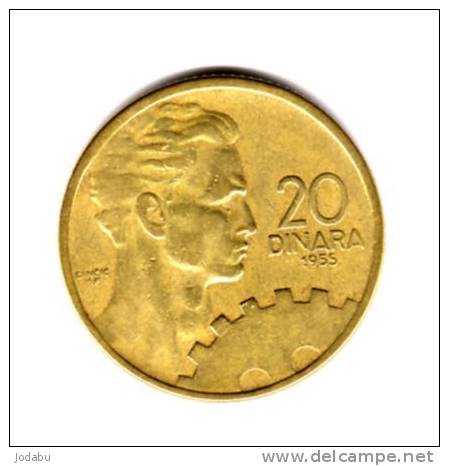 20 Dinara 1955  -yougoslavie- - Joegoslavië
