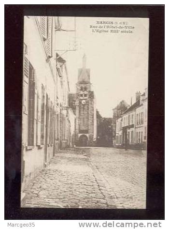 21953 Nangis Rue De L'hôtel De Ville L'église édit.mauduit  Belle Carte - Nangis