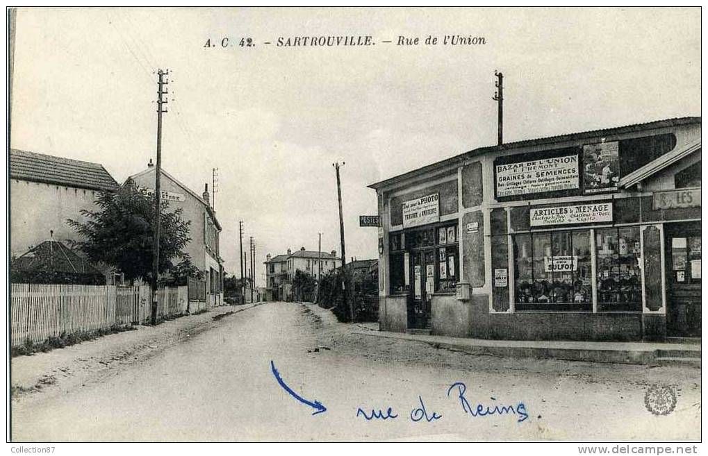 78 - YVELINES - SARTROUVILLE - RUE De L'UNION - DEVANTURE Du BAZAR MAISON E. FREMONT - Sartrouville