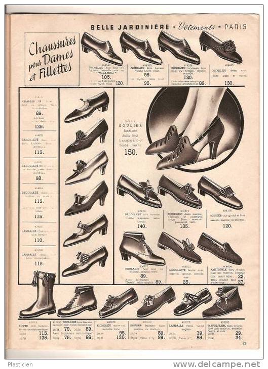 CATALOGUE MODE  BELLE JARDINIERE, Bordeaux, Belles Illustrations HIVER 1938 - Mode