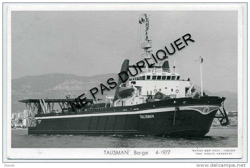 4929 - Barge (Navire Support De Travaux Sous-Marins) TALISMAN (1977) - Compagnie Serra Frères - Handel