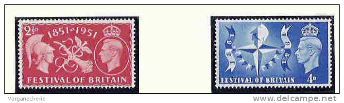 GB, 1948, FESTIVAL OF BRITAIN, MI 255-256 MH * - Neufs