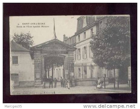 21969 Saint Cyr L'école Entrée De L'école Spéciale Militaire édit.muller N° 4  Animée Belle Carte - St. Cyr L'Ecole