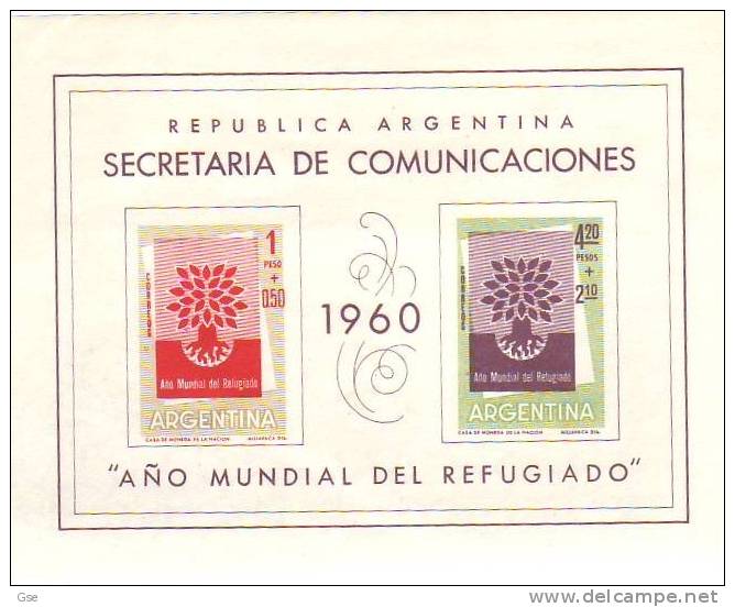 ARGENTINA 1960 - BF 11** - Anno Del Rifugiato - Blocs-feuillets