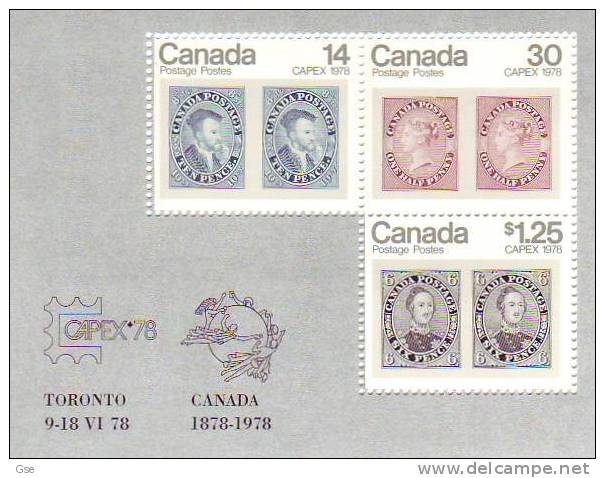 CANADA 1978 - BF 1** - UPU - Capex 78 - Hojas Bloque