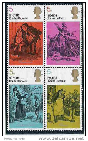 GB, 1970, MI 544-547 MNH **  CHARLES DICKENS WRITERS  ECRIVAINS - Sin Clasificación