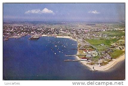 AIR PHOTO OF TOWN AND WATERFRONT NANTUCKET. MASSACHUSETTS. - Nantucket