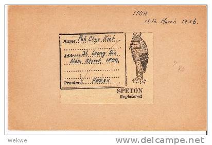 Mly011/ Federal State, 2 C. Tiger Ipoh 1936 - Federated Malay States