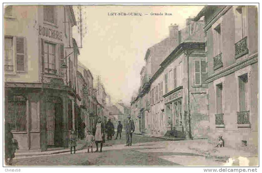 77  LIZY SUR OURCQ  Grande Rue   Animée+  Boucherie - Lizy Sur Ourcq