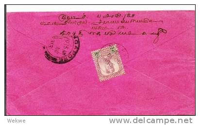 Mly028/ Jahore 1913, Sultan 3 C Einzeilerstempel Singapore - Johore