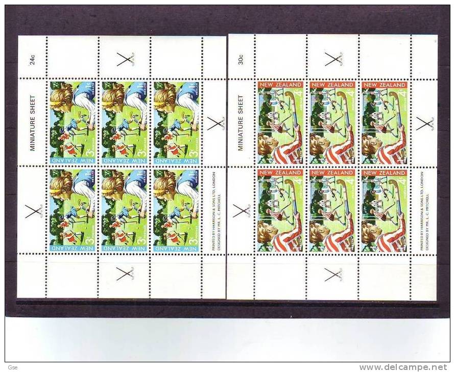 NUOVA ZELANDA 1971 - Yvert 30/31** - Health - Infanzia - Blocks & Sheetlets