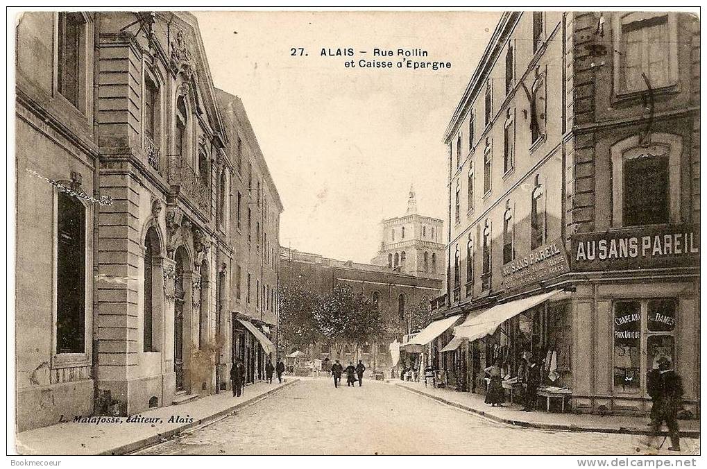 30  ALAIS RUE ROLLIN & CAISSE D'EPARGNE  VOYAGEE      N°1312 - Alès