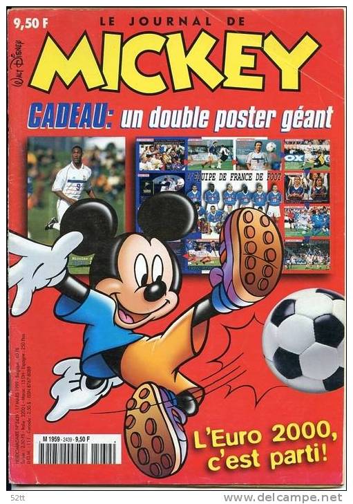 MICKEY 2439, 2608 Et 2694 - FOOTBALL - EURO 2000, ZIDANE Et HENRY - Ss - Livres