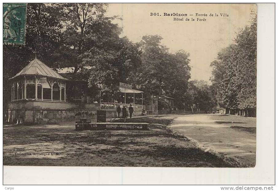 BARBIZON - Entrée De La Ville Hotel De La Foret. - Barbizon