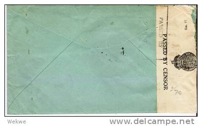 Mly043/ Perak, Zensurbrief 1940, Ipoh-NY, 4 C. Sultan-Marke (3x) - Perak