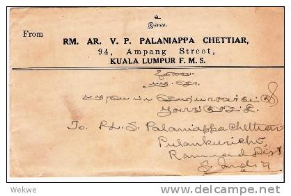 Mly049/ Selangor, Palast/Moschee 4 C. (Paar) 1937 N. Indien - Selangor