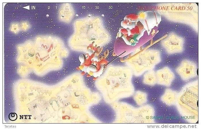 TARJETA DE JAPON DE NAVIDAD DE SANTA CLAUS Y SU TRINEO (CHRISTMAS) - Christmas