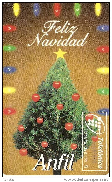 TARJETA DE ESPAÑA DE NAVIDAD ARBOL DE NAVIDAD TIRADA 6100 (CHRISTMAS) - Christmas