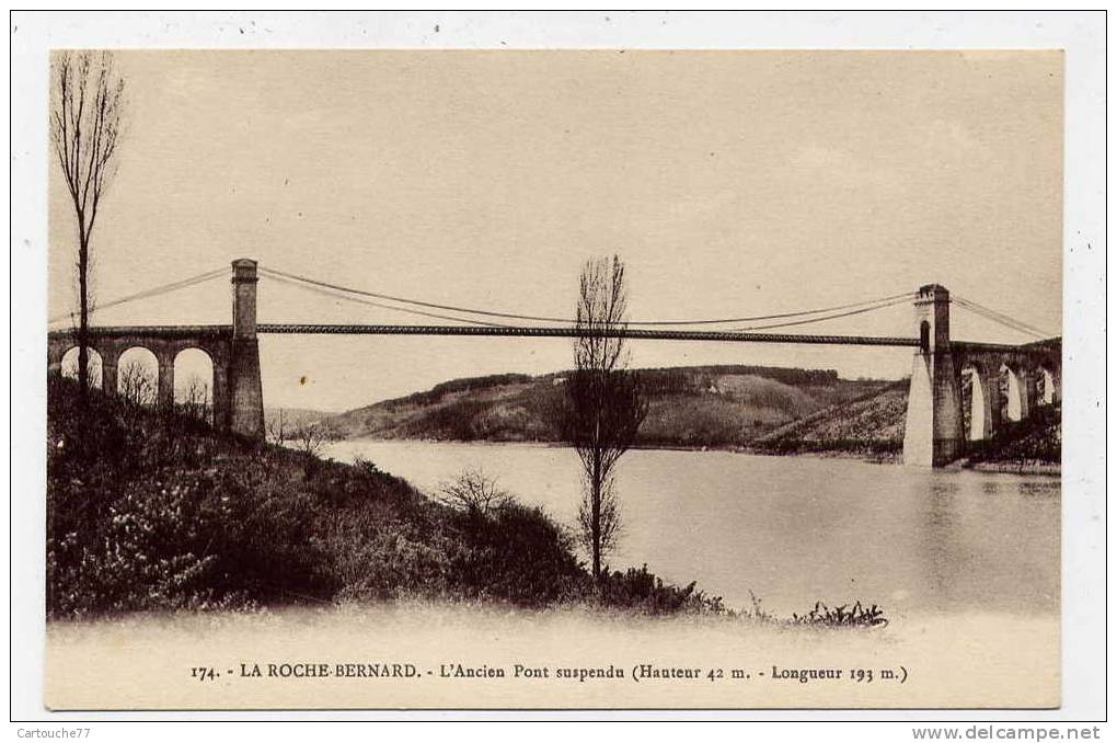 K8 - LA ROCHE-BERNARD - L'ancien Pont Suspendu - La Roche-Bernard