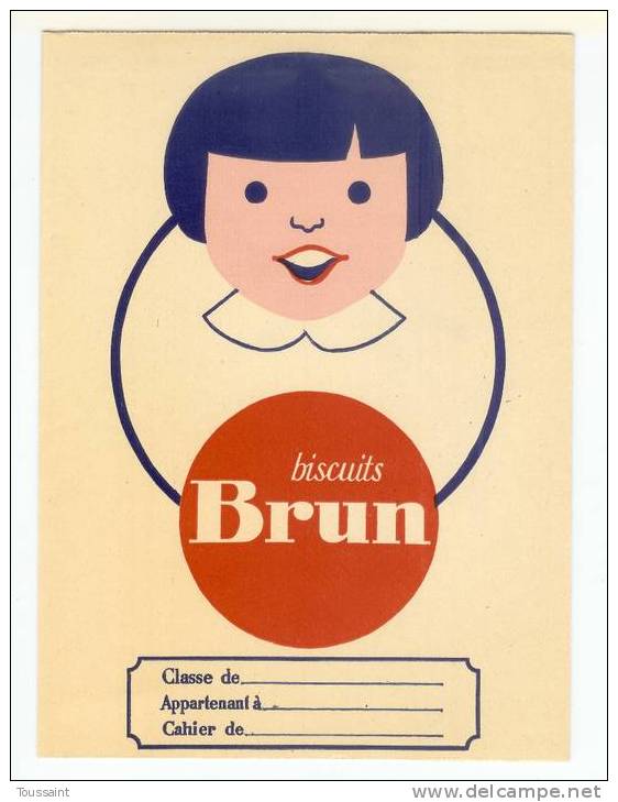 Protège Cahiers Brun: Biscuits, Les Boudoirs Brun Sont Garantis Sans Gomme, Petite Fille (07-3424) - Schutzumschläge