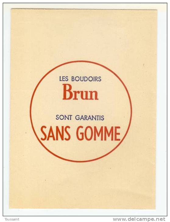 Protège Cahiers Brun: Biscuits, Les Boudoirs Brun Sont Garantis Sans Gomme, Petite Fille (07-3424) - Protège-cahiers