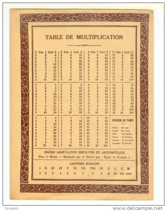 Protège Cahiers Café Martin: Le Café Le Meilleur, D'après Cappiello, Table De Multiplication (07-3428) - Protège-cahiers