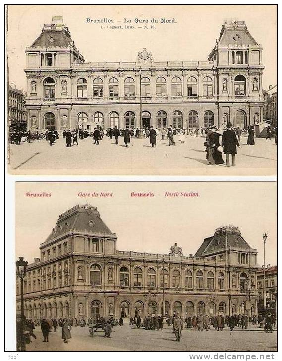 Bruxelles / Brussel : La Gare Du Nord / Noordstation----8 Kaarten - Chemins De Fer, Gares