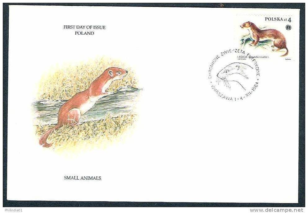 Poland 1984 Small Mammal, Wild Life, Animal FDC # 9335 - Conejos