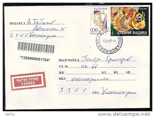 BULGARIA / BULGARIE - 2004 - Ecologie - Poissons - P.cov. Travel - Storia Postale