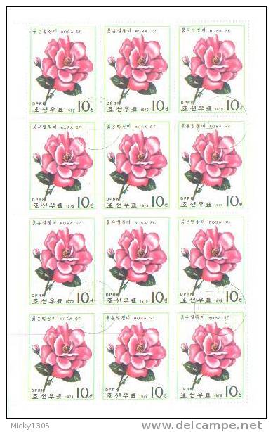 Kleinbogen Gestempelt / Miniature Sheet Used (V181) ## - Rosas