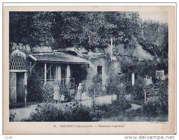 VOUVRAY , Habitation Troglodytes /Cl. L.Roy,Tours / Collection "Pour L'enseignement Vivant" - Vouvray