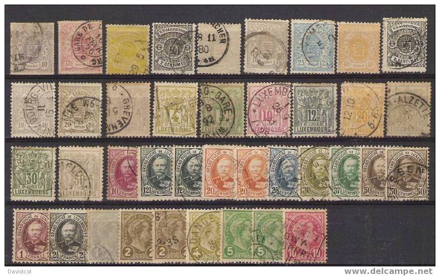 Q293.-. LUXEMBOURG / LUXEMBURGO.- 1865 TO 1895 . SCOTT # 19 / 74 , EXCELENT LOT MIXED, MINT AND USED. - Autres & Non Classés