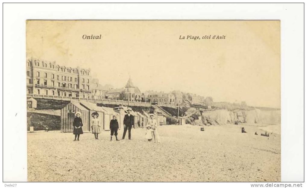 CPA Animée, écrite, Timbrée Et Ayant Circulé En 1906 - ONIVAL - La Plage, Côté D´Ault - Onival