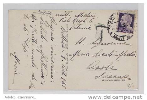 1664)cartolina Con 1£ Imperiale S.F. Da  Battiati Na Siracusa Il 10-9-1945 Tassata - Storia Postale