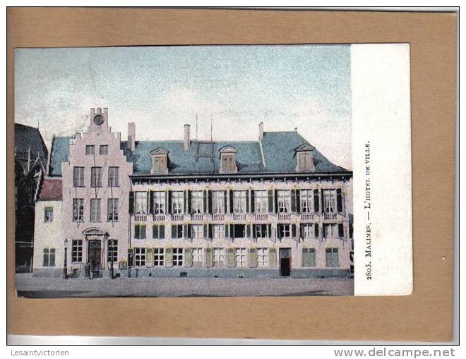 MECHELEN MALINES HOTEL DE VILLE COLORISEE N°2803 - Malines