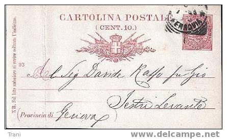 INTERO REGNO - Anno 1893 - Stamped Stationery