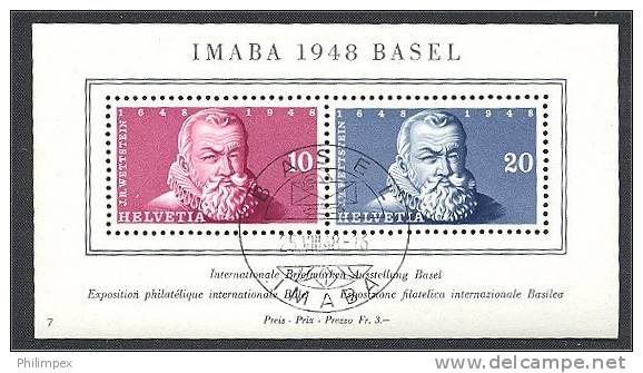 SWITZERLAND, SHEETLET IMABABA 1948 - NICELY USED FD CANCEL - Blocks & Sheetlets & Panes