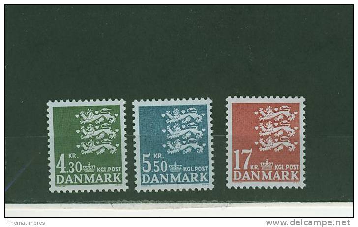 3S0048 Serie Courante 796 à 798 Danemark 1984 Neuf ** - Unused Stamps