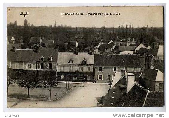 Cpa BAUGY Vue Panoramique -vetement Lemeuthe -pharmacie -EMB 35 - Baugy