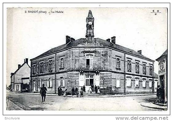 Cpa BAUGY La Mairie -épicerie -bien Animée   -EMB 3 - Baugy